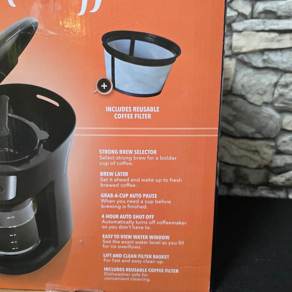 Mr. Coffee 12 Cup Programmable Coffeemaker Strong Brew BVMC-MSX23 Black Open Box